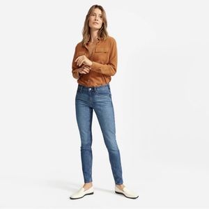 Everlane Skinny Ankle Cropped Jeans Size 32 Medium Wash Gorpcore Denim